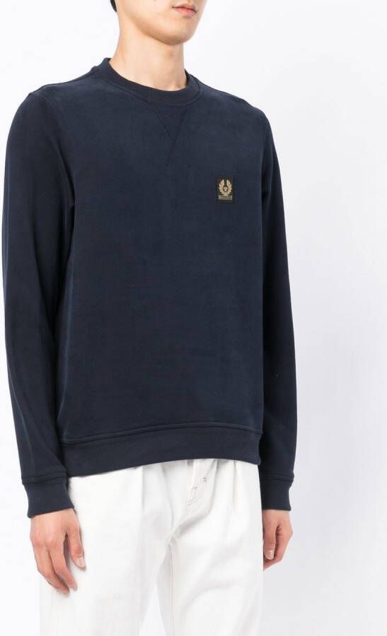Belstaff Katoenen sweater met logopatch Blauw
