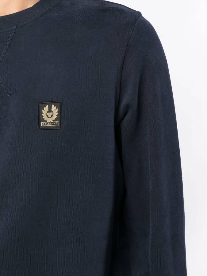Belstaff Katoenen sweater met logopatch Blauw