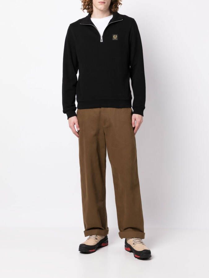 Belstaff Sweater met logopatch Zwart