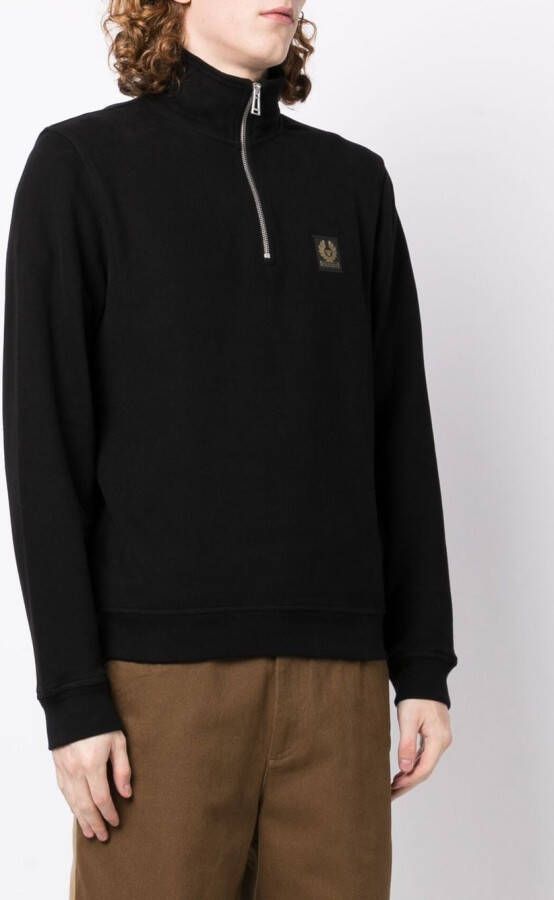 Belstaff Sweater met logopatch Zwart
