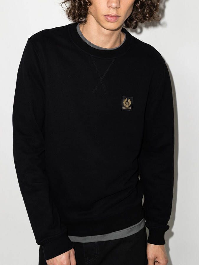 Belstaff Sweater met logopatch Zwart