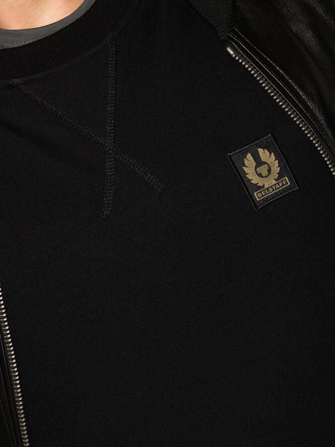 Belstaff Sweater met logopatch Zwart