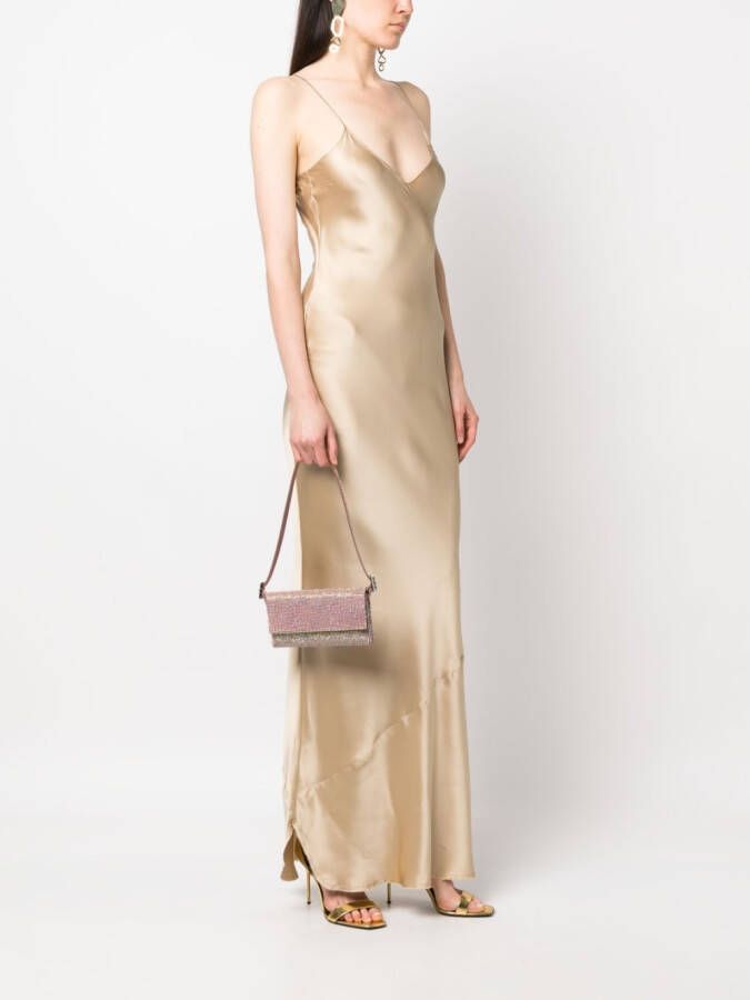 Benedetta Bruzziches Vittissima crystal-embellished shoulder bag Roze