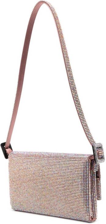 Benedetta Bruzziches Vittissima crystal-embellished shoulder bag Roze