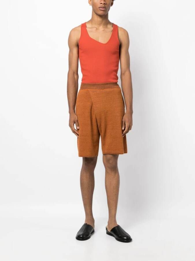 Bianca Saunders Knielange shorts Oranje