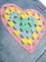 Billieblush Spijkershorts met gehaakt hart Blauw - Thumbnail 3