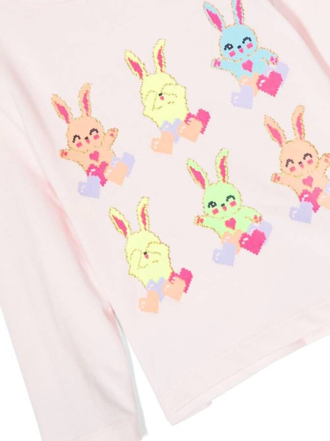Billieblush Sweater met konijnprint Roze