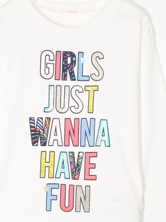 Billieblush T-shirt met tekst Wit