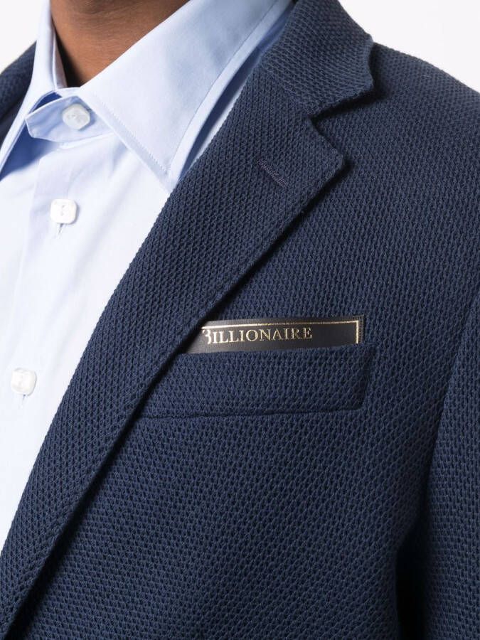 Billionaire Colbert met enkele rij knopen Blauw