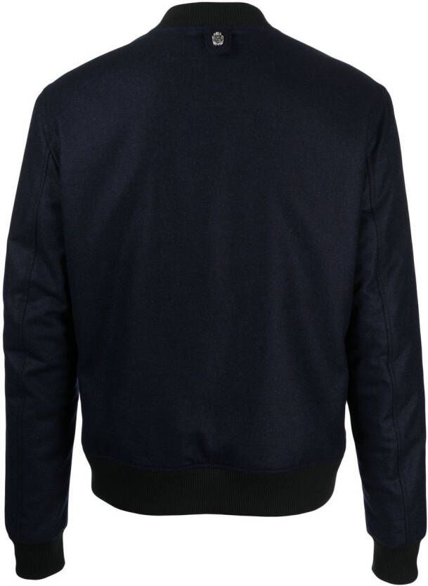 Billionaire Bomberjack met geborduurd logo Blauw