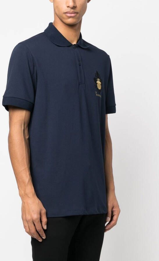 Billionaire Poloshirt met geborduurd logo Blauw