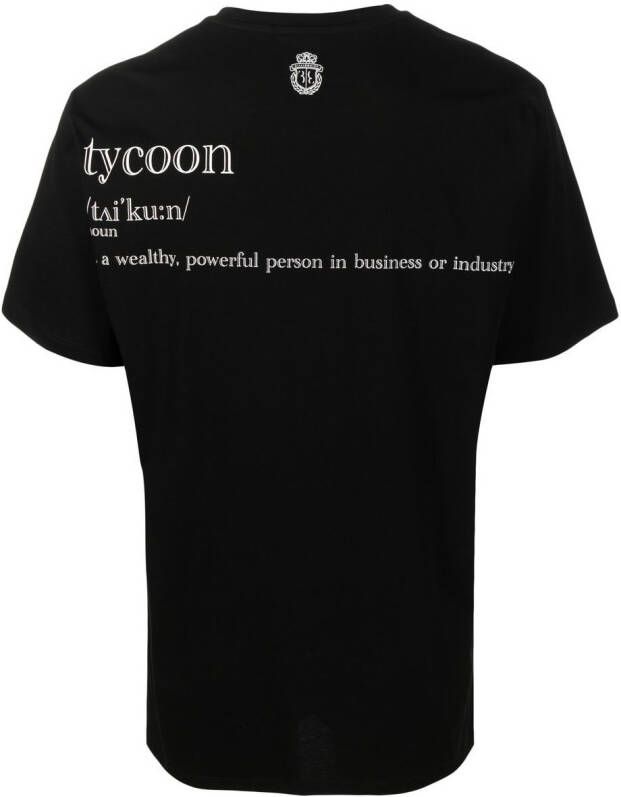 Billionaire T-shirt met grafische print Zwart