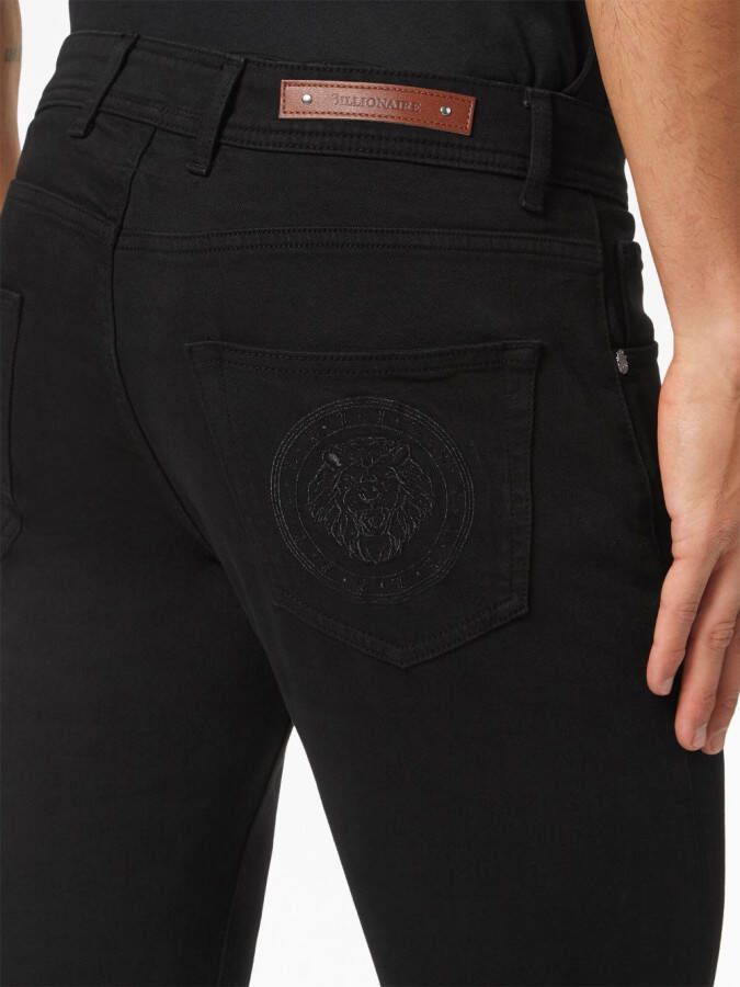 Billionaire Jeans met borduurwerk Zwart