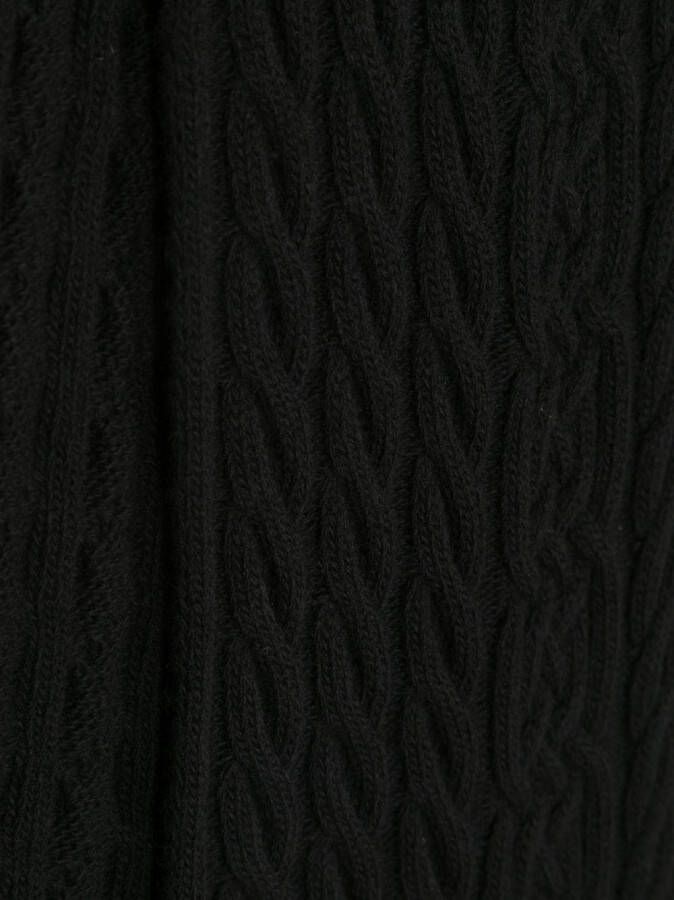 Billionaire Kabelgebreide sjaal Zwart