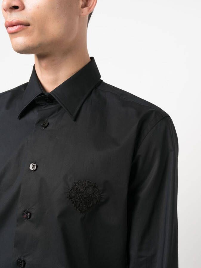 Billionaire Overhemd met geborduurd logo Zwart