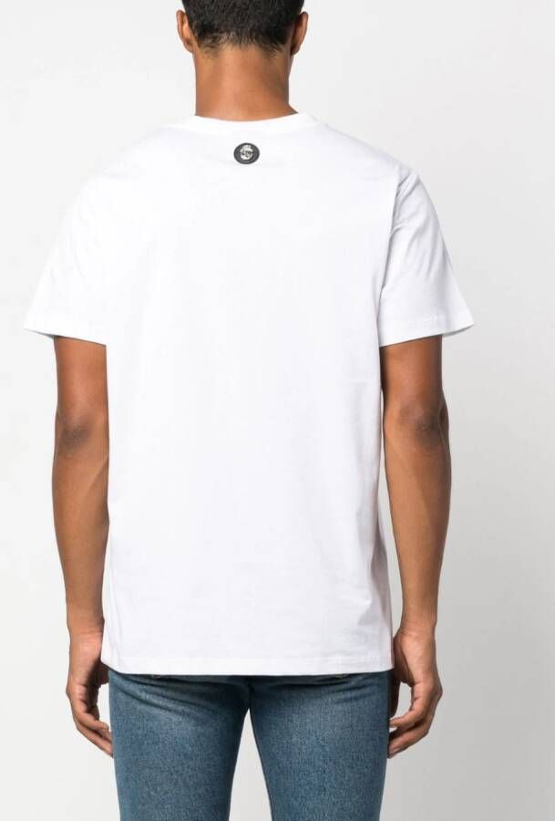 Billionaire T-shirt met geborduurd logo Wit