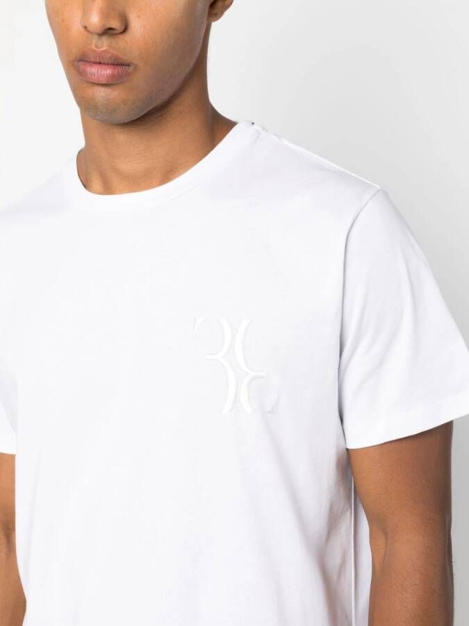 Billionaire T-shirt met geborduurd logo Wit