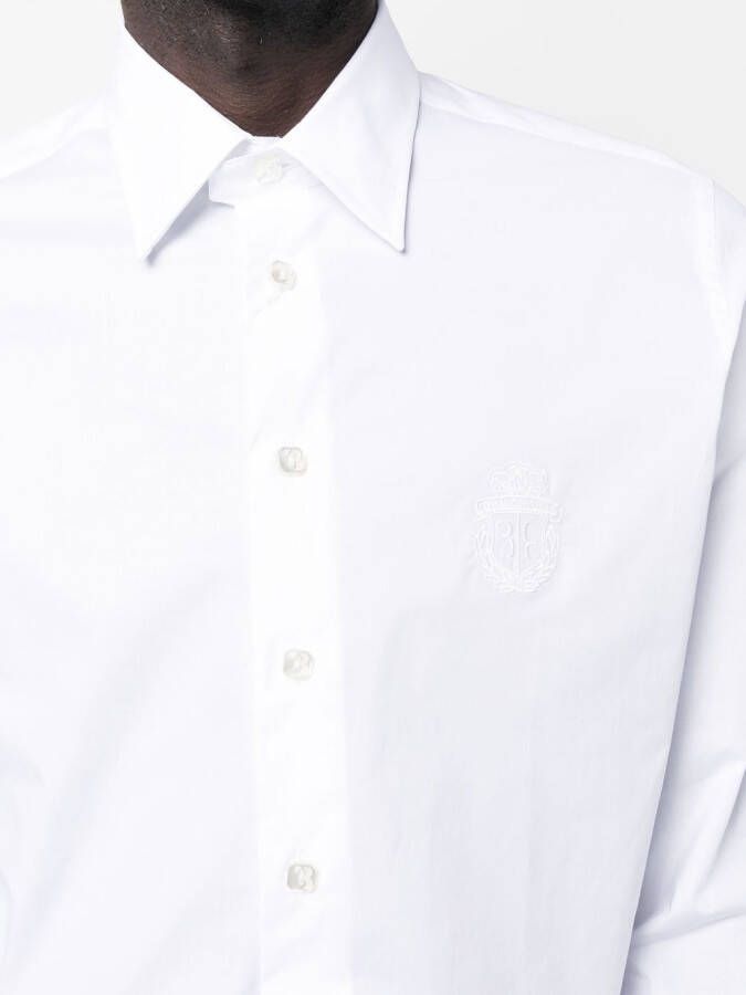 Billionaire Overhemd met geborduurd logo Wit