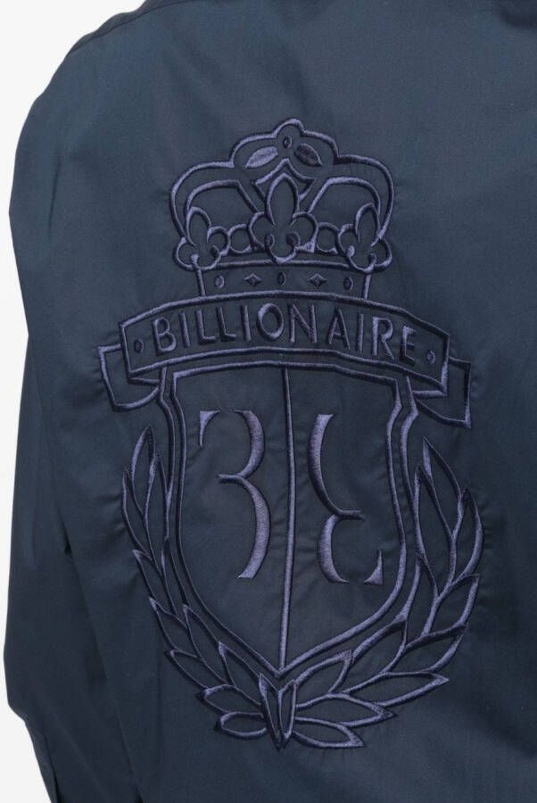 Billionaire Overhemd met geborduurd logo Blauw