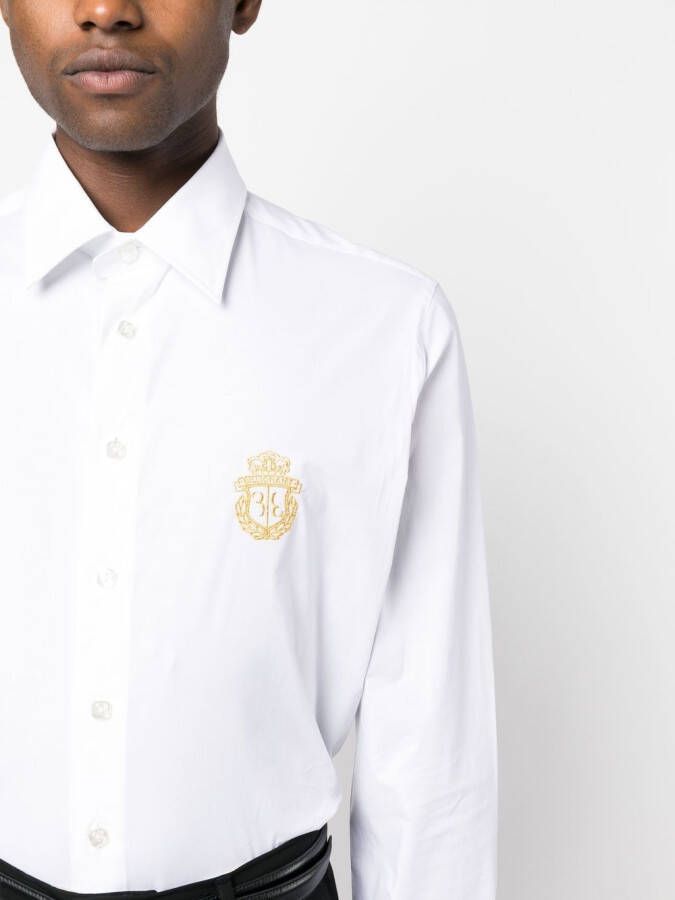 Billionaire Overhemd met logoprint Wit