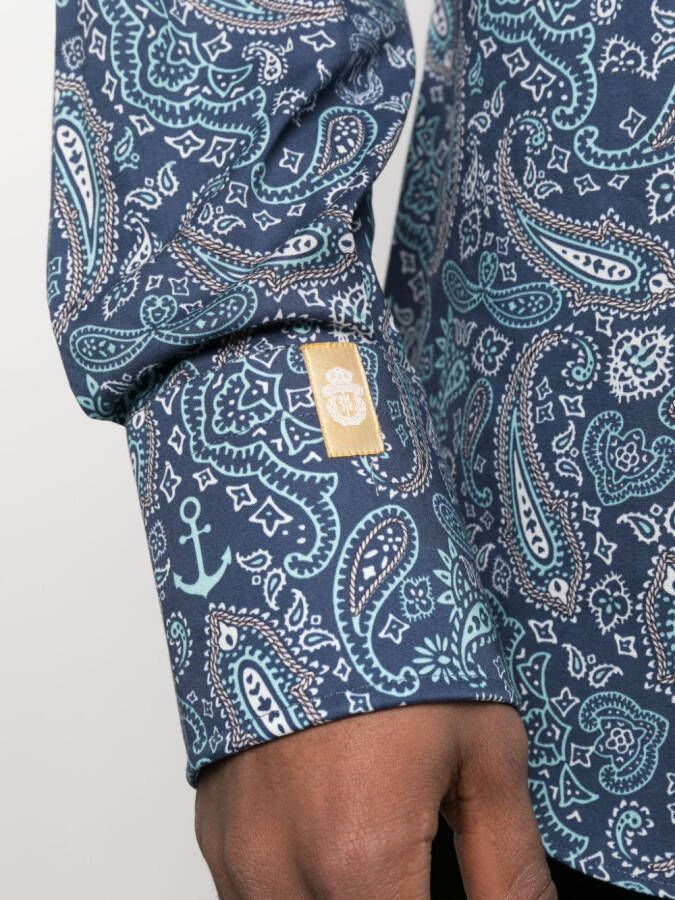 Billionaire Overhemd met paisley-print Blauw