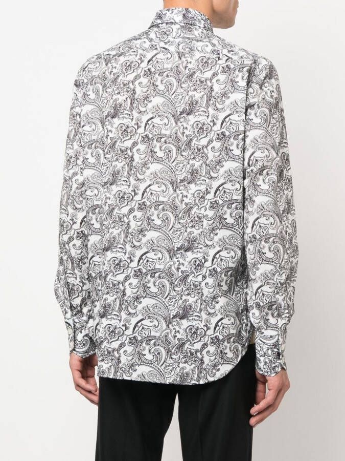 Billionaire Overhemd met paisley-print Wit