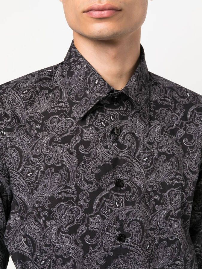 Billionaire Overhemd met paisley-print Zwart