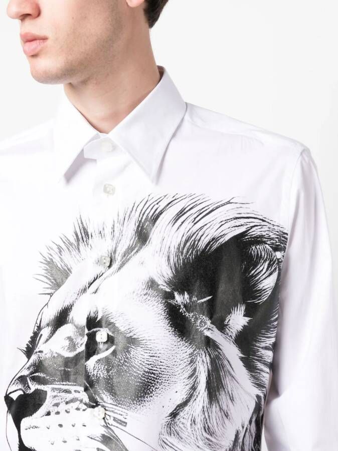 Billionaire Overhemd met print Wit