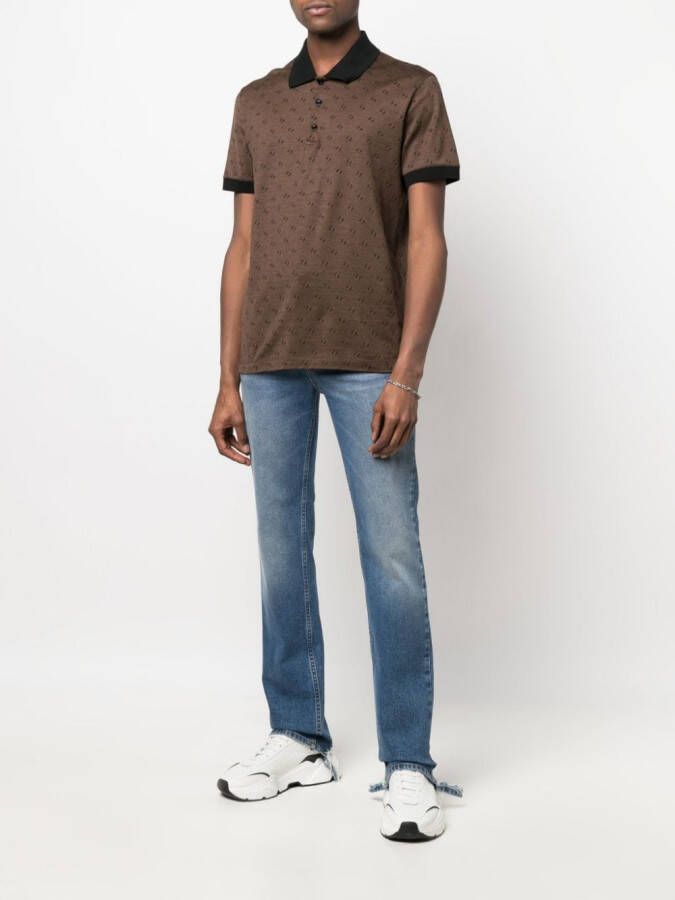 Billionaire Poloshirt met geborduurd logo Bruin