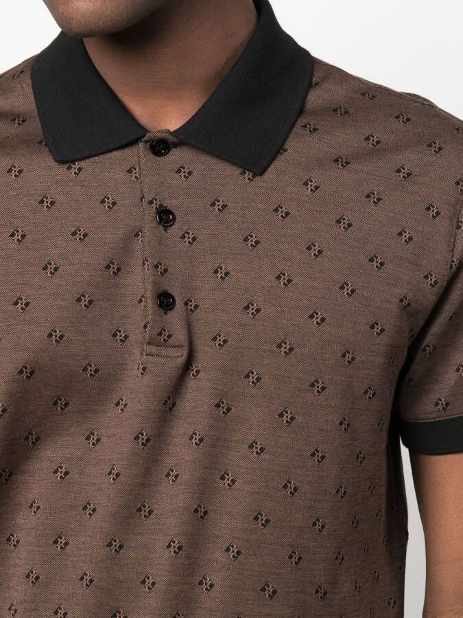 Billionaire Poloshirt met geborduurd logo Bruin