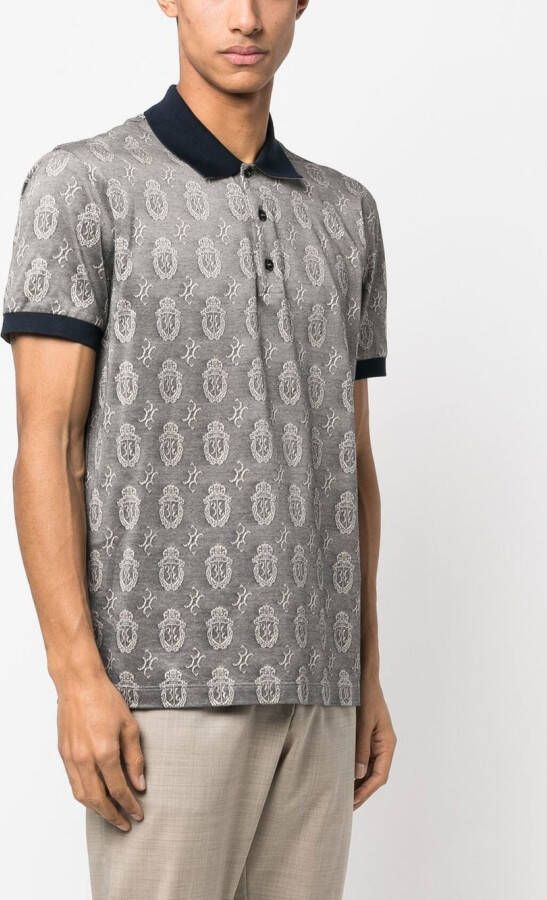Billionaire Poloshirt met geborduurd monogram Blauw