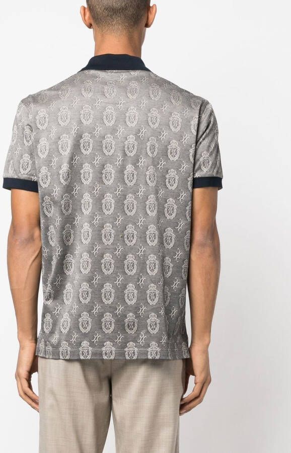 Billionaire Poloshirt met geborduurd monogram Blauw