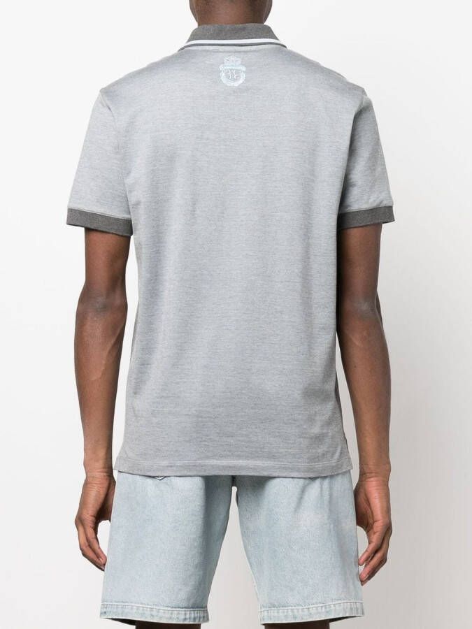 Billionaire Poloshirt met leeuwprint Grijs