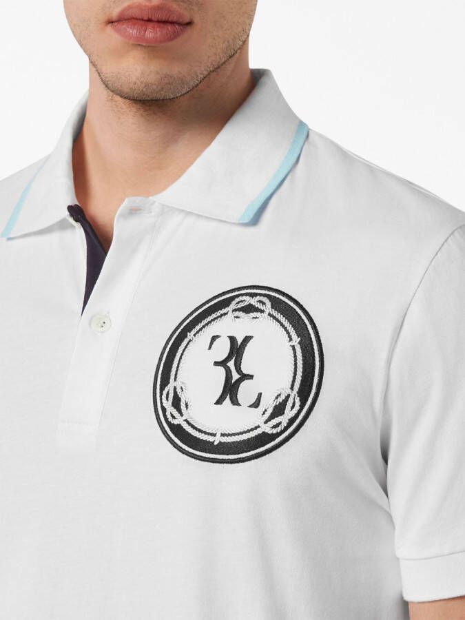 Billionaire Poloshirt met logopatch Wit
