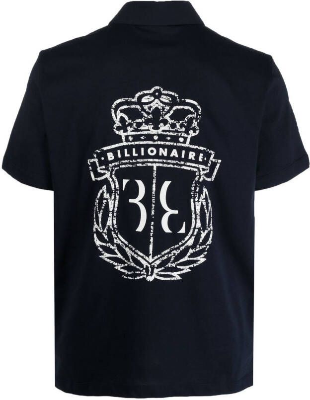 Billionaire Poloshirt met logoprint Blauw