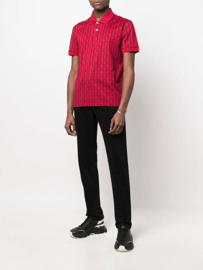 Billionaire Poloshirt met logoprint Rood