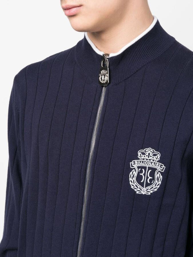 Billionaire Ribgebreide pullover Blauw