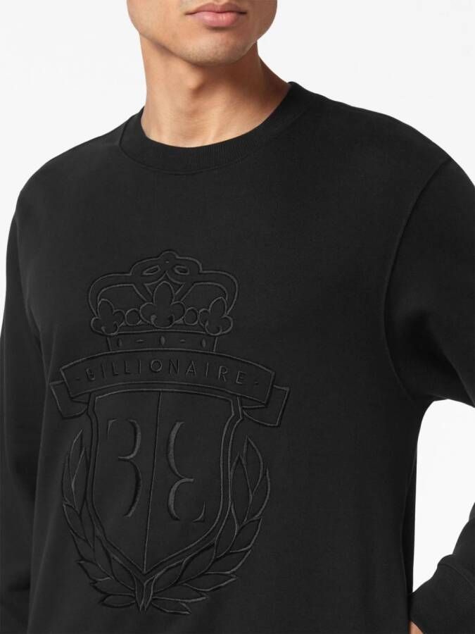 Billionaire Sweater met geborduurd logo Zwart