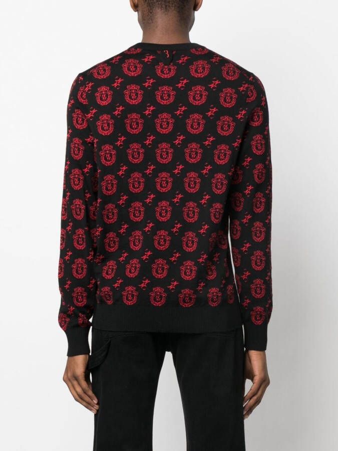 Billionaire Sweater met wapenschild patroon Zwart