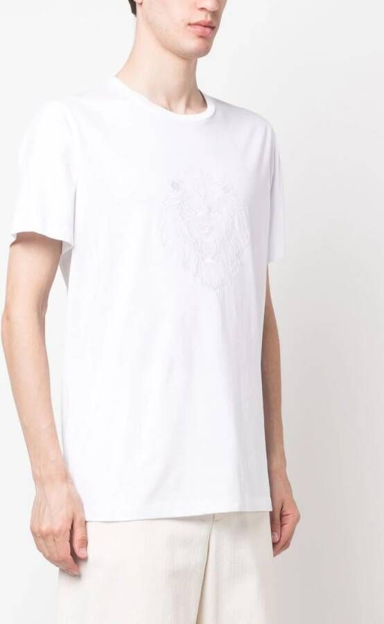 Billionaire T-shirt met borduurwerk Wit