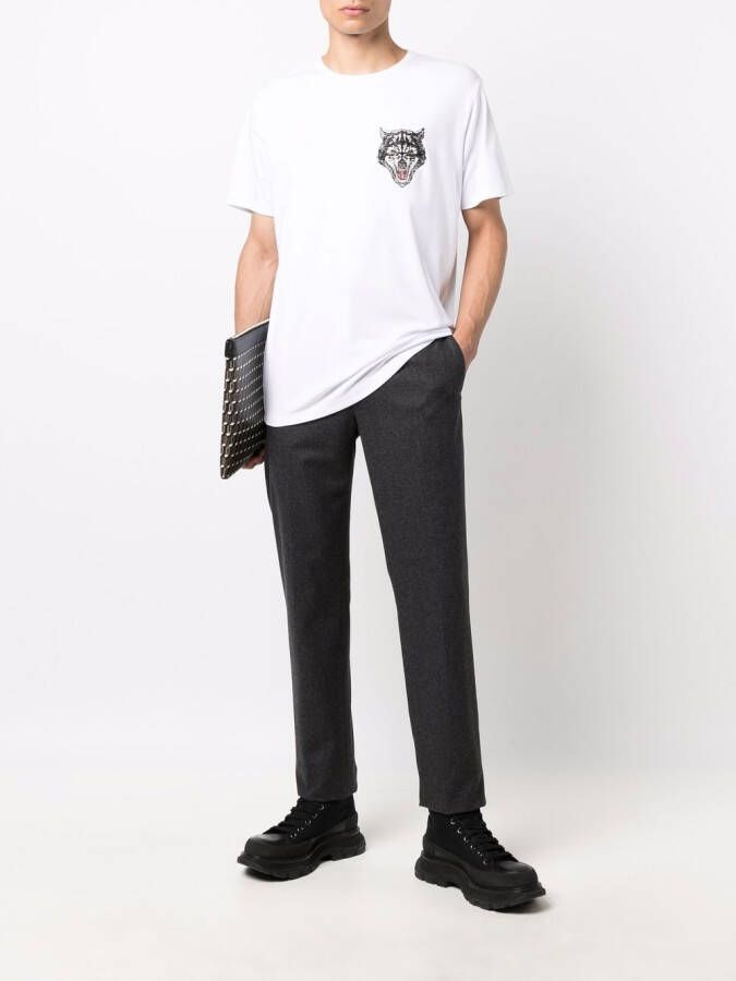 Billionaire T-shirt met borduurwerk Wit
