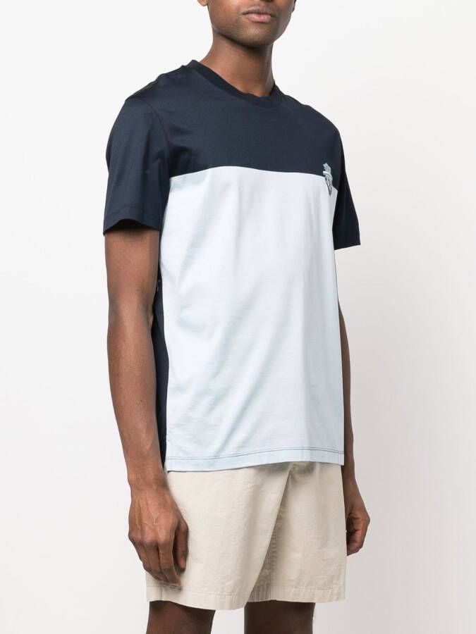 Billionaire T-shirt met geborduurd logo Blauw
