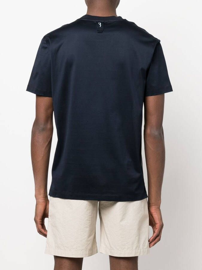 Billionaire T-shirt met geborduurd logo Blauw