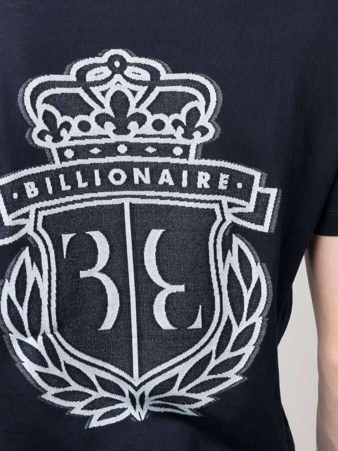 Billionaire T-shirt met geborduurd logo Blauw