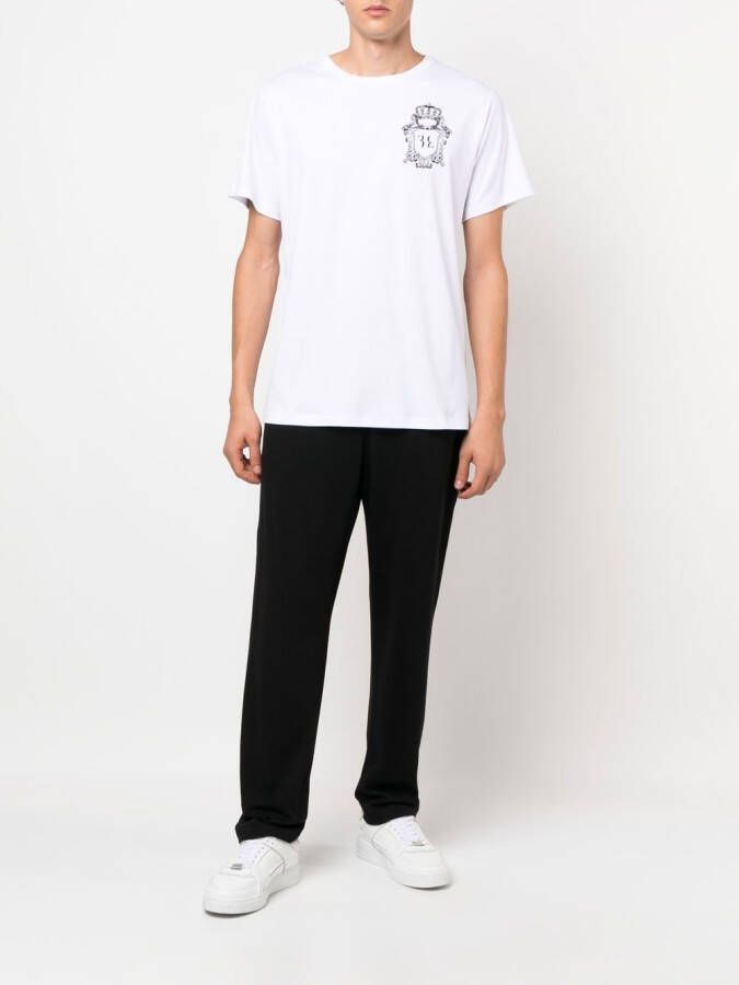 Billionaire T-shirt met geborduurd logo Wit
