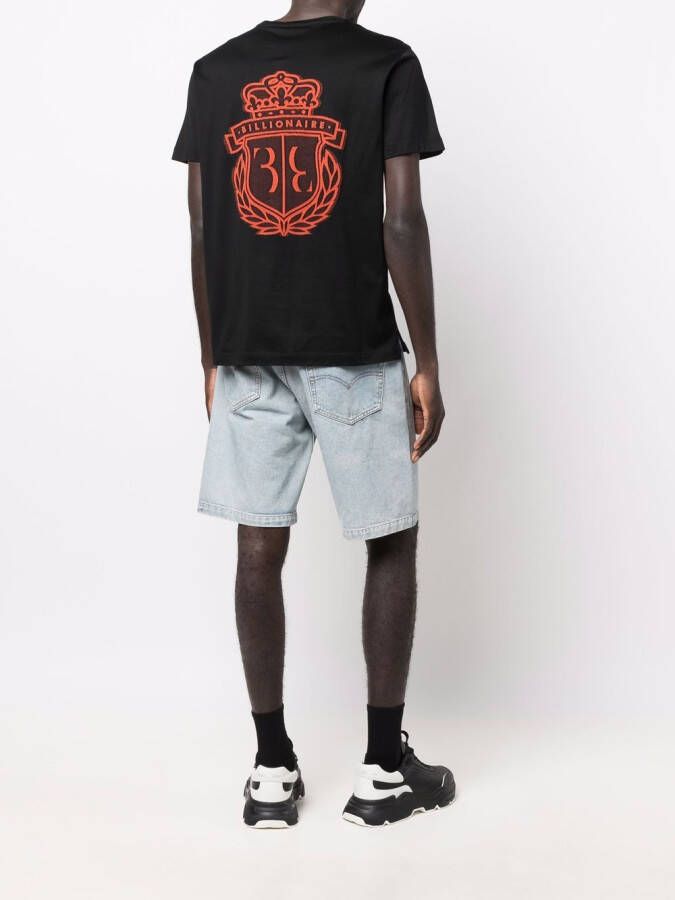 Billionaire T-shirt met geborduurd logo Zwart