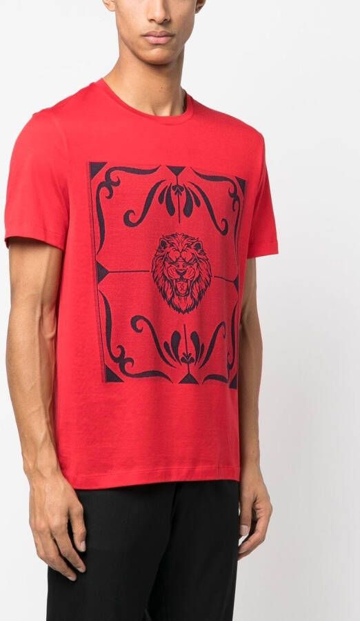 Billionaire T-shirt met grafische print Rood