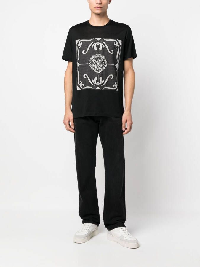 Billionaire T-shirt met grafische print Zwart