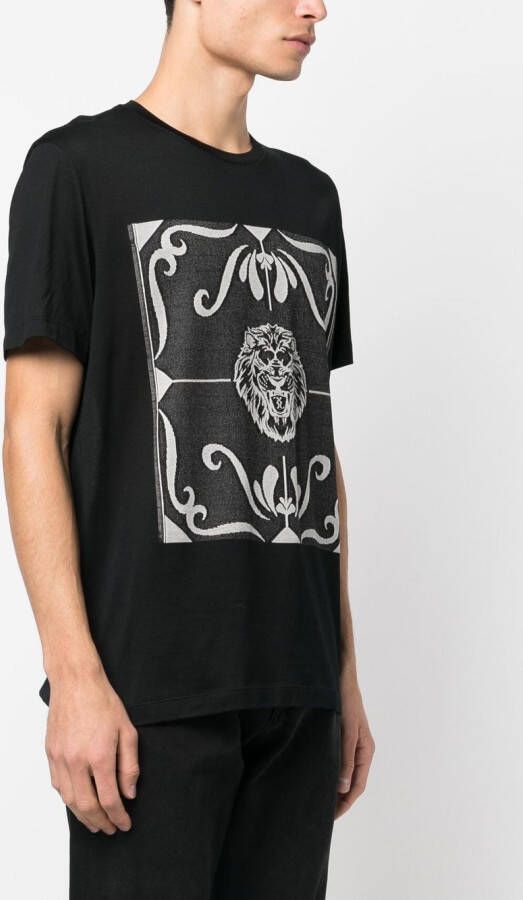 Billionaire T-shirt met grafische print Zwart