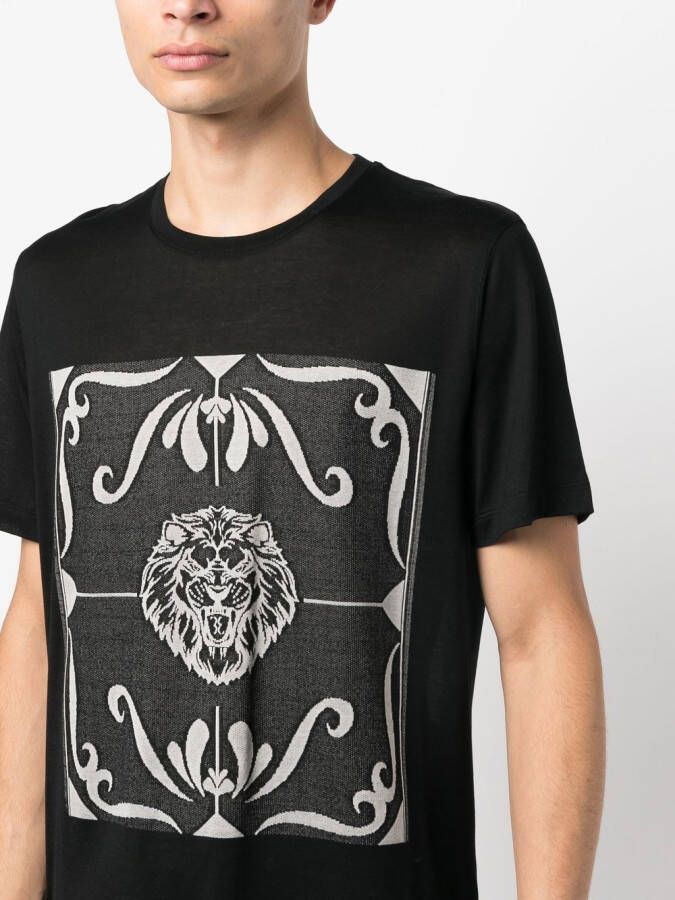 Billionaire T-shirt met grafische print Zwart